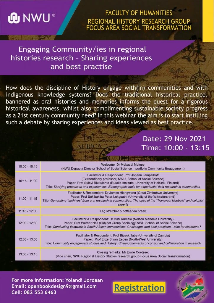 Regional History Conference webinar, 29 November 2021