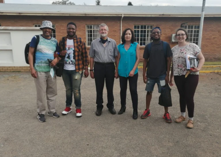 Undergraduate researchers after a long day of research at Reivilo, Taung, October 2021